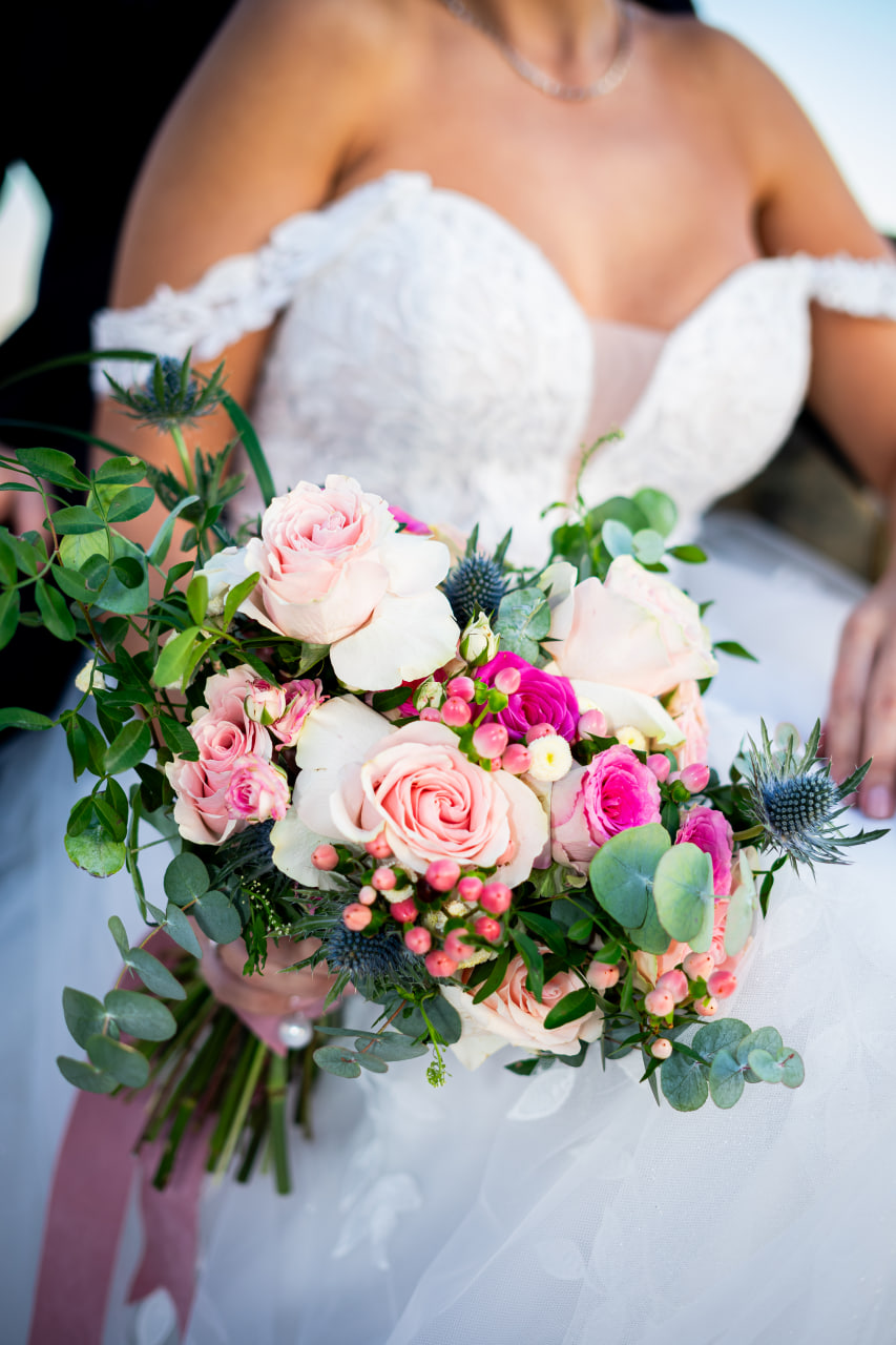 Detalle del ramo de novia